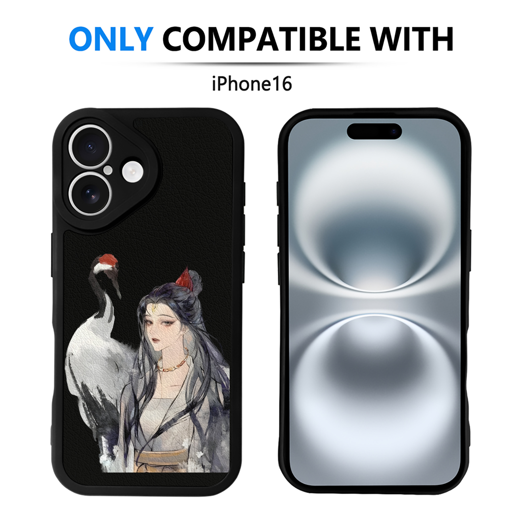 （画像用） Ne Zha 2 ナタ 魔童の大暴れ 【iPhone 16シリーズ対応】シリコンスマホケース（レザー調） 材質：シリコン